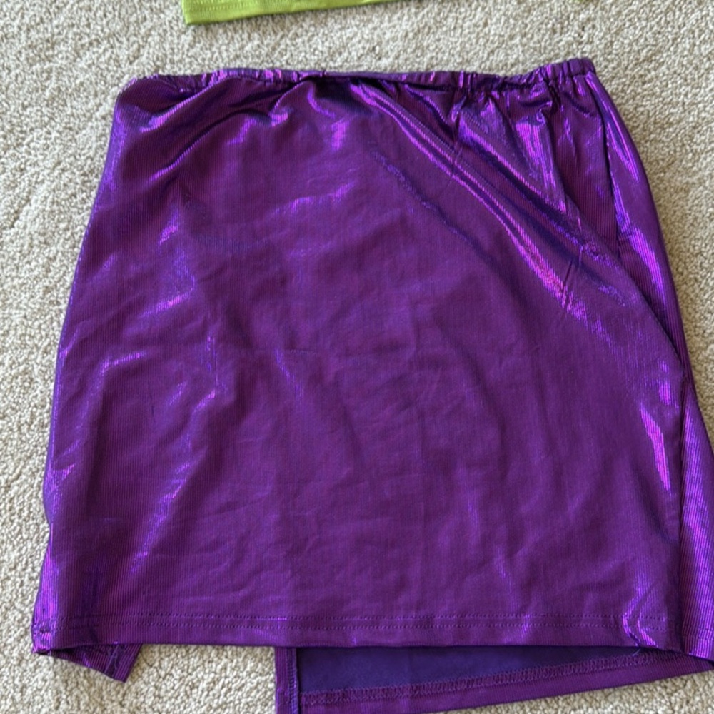 Dua Lipa Costume Sequin Top and Purple Skirt Set Size Small - Picture 5 of 8
